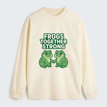 Frogs Together Strong 2 - Classic Long Sleeve Shirt - Beige