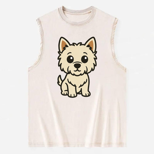 West Highland White Terrier - Alert standing pose - Vintage Washed Tank