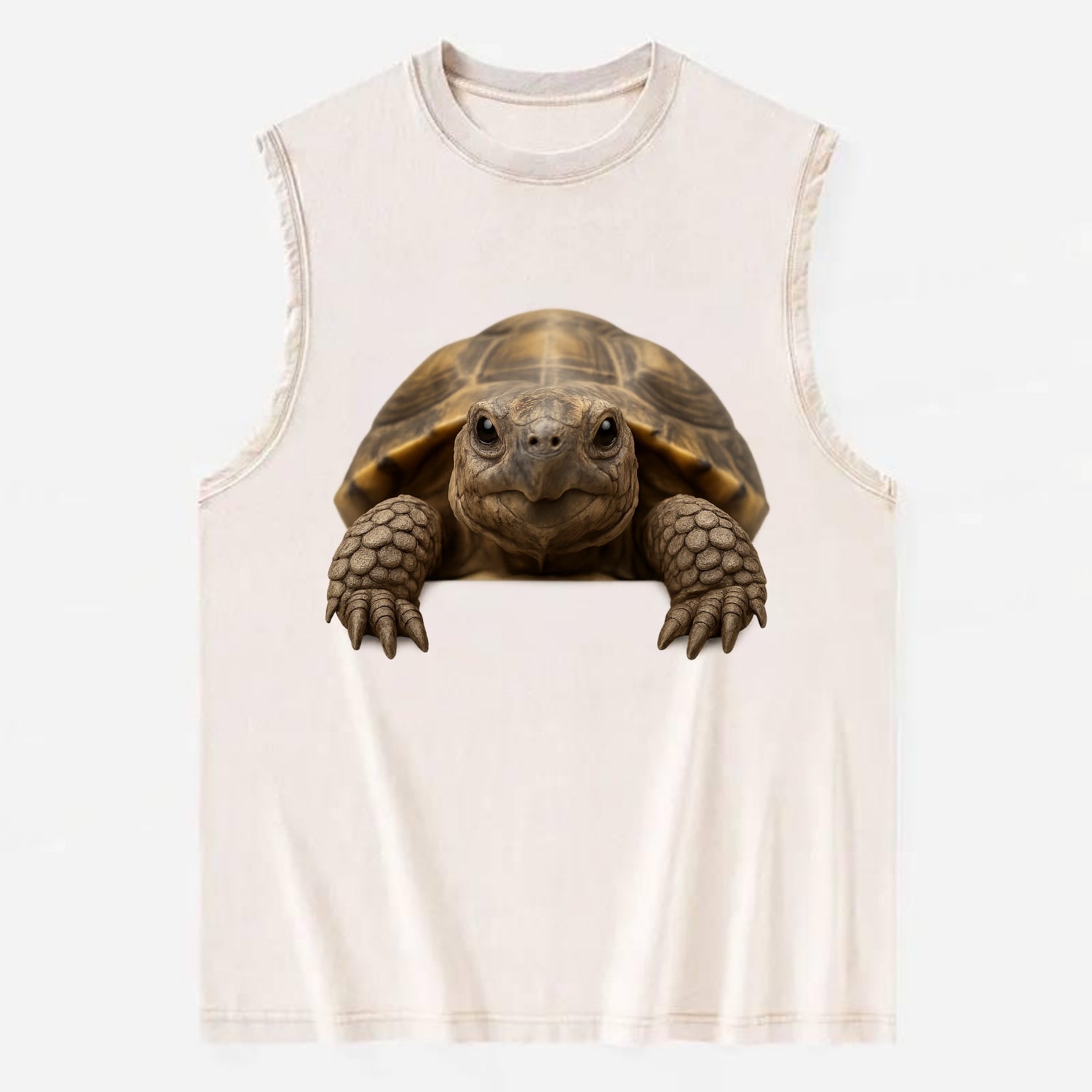 Tortoise  - Vintage Washed Tank - Beige