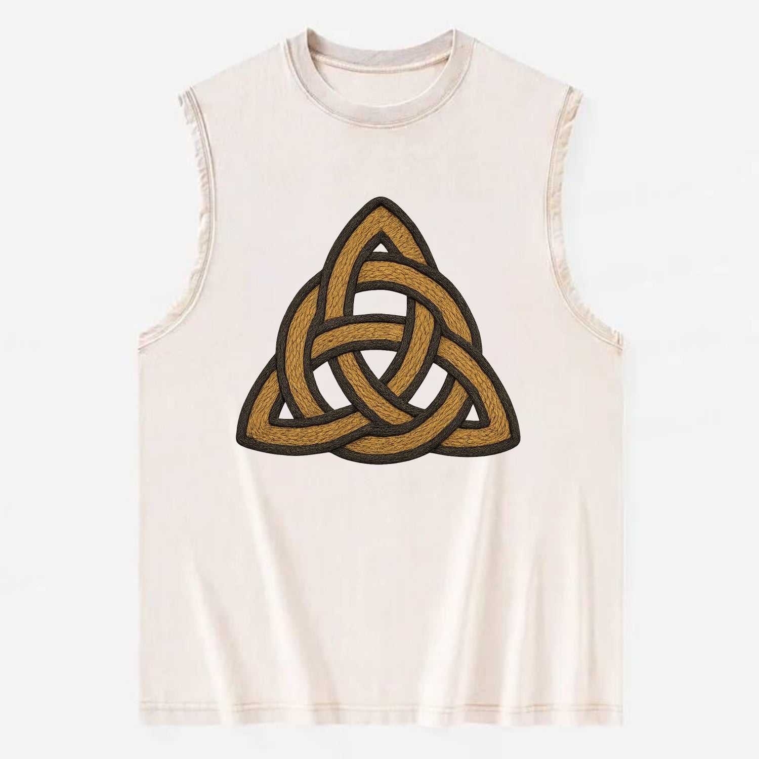 Trinity Knot  - Vintage Washed Tank - Beige