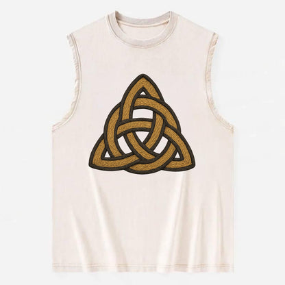 Trinity Knot  - Vintage Washed Tank - Beige