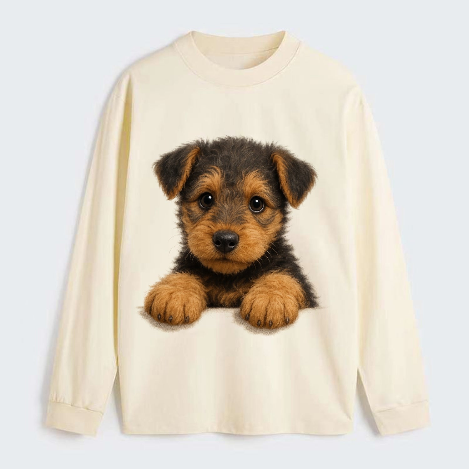 Airedale Terrier  - Classic Long Sleeve Shirt - Beige