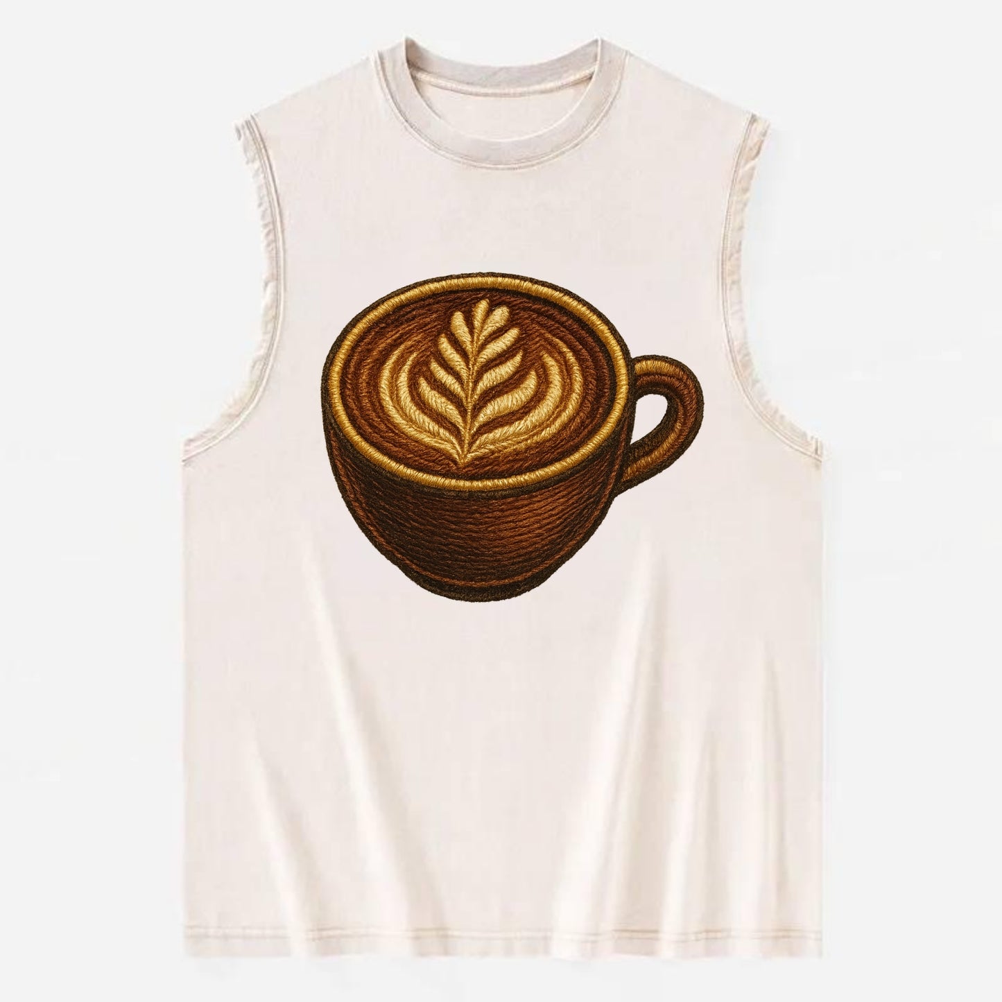 Latte Art  - Vintage Washed Tank - Beige
