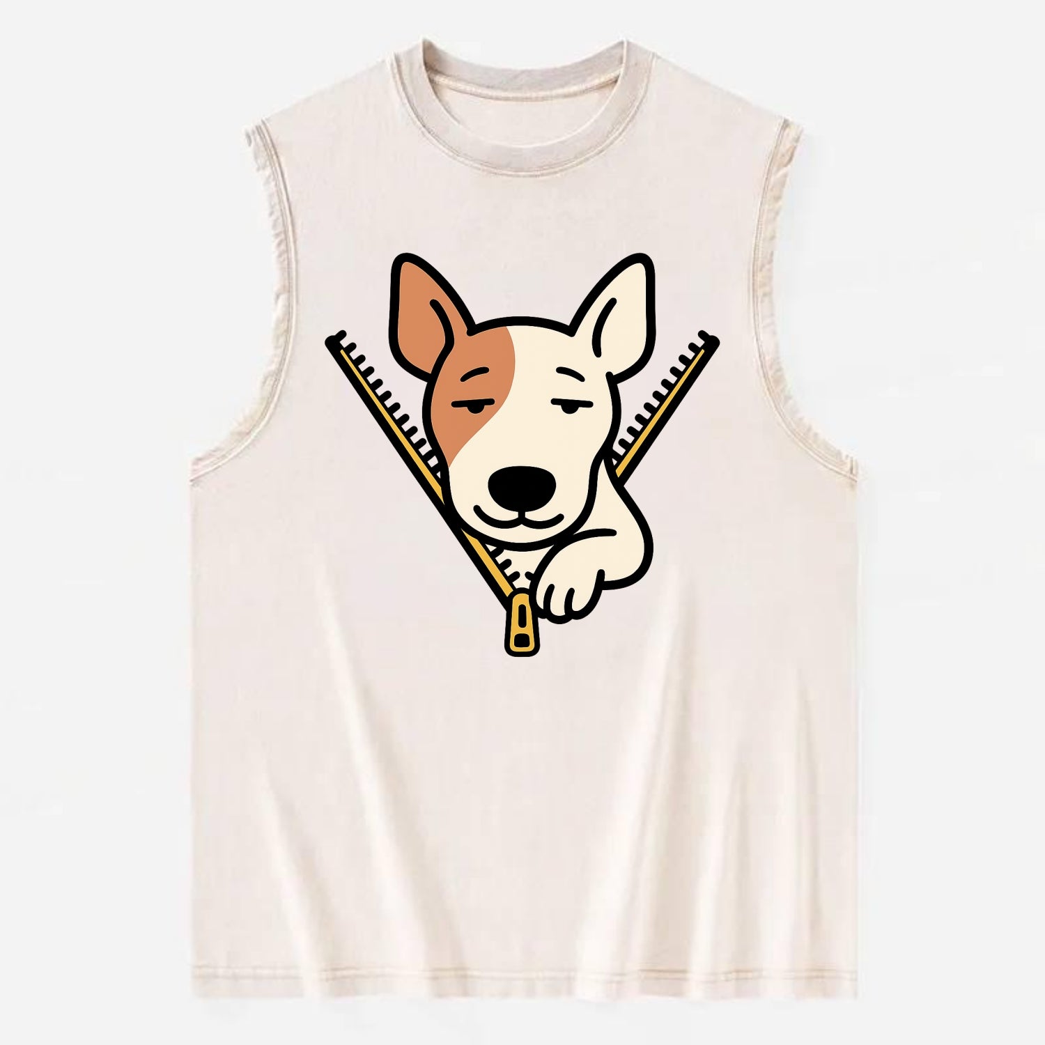 Bull Terrier - Vintage Washed Tank - Beige