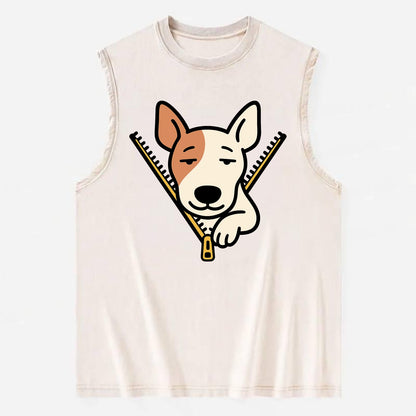Bull Terrier - Vintage Washed Tank - Beige