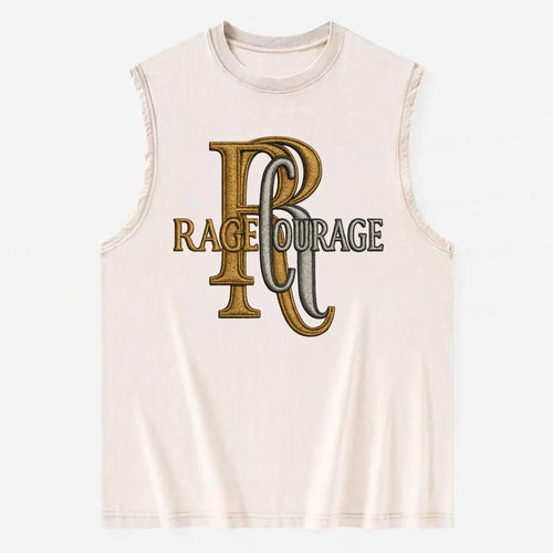 RAGE;COURAGE MODE Warrior Green Hat - Vintage Washed Tank
