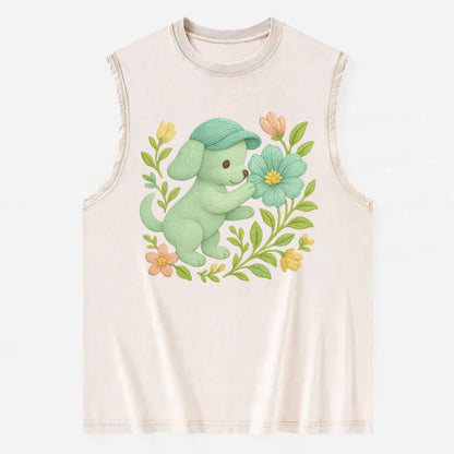 Mint Puppy - Vintage Washed Tank - Beige