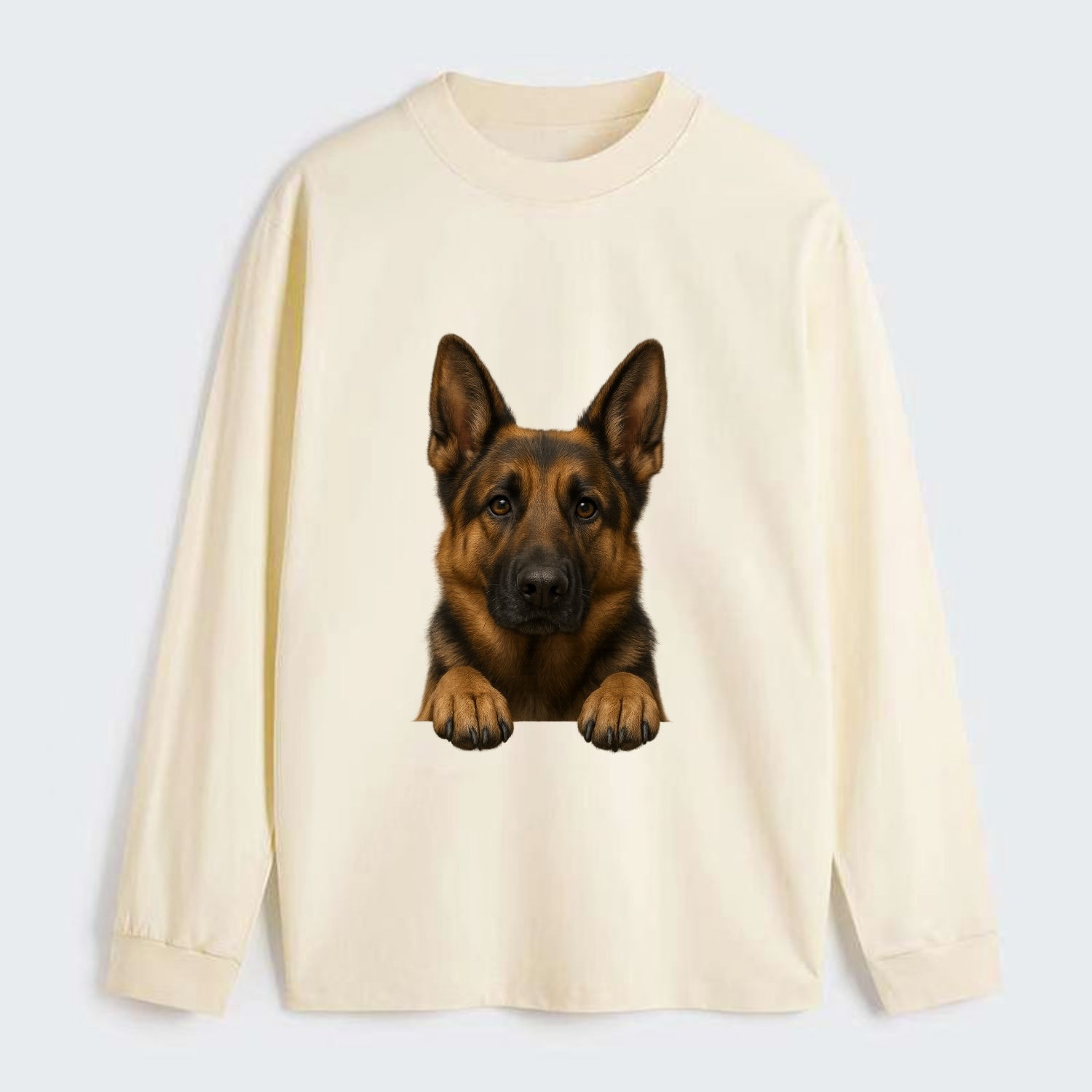 German Shepherd  - Classic Long Sleeve Shirt - Beige