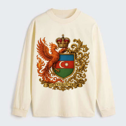 Azerbaijan Fire Phoenix Emblem - Classic Long Sleeve Shirt - Beige