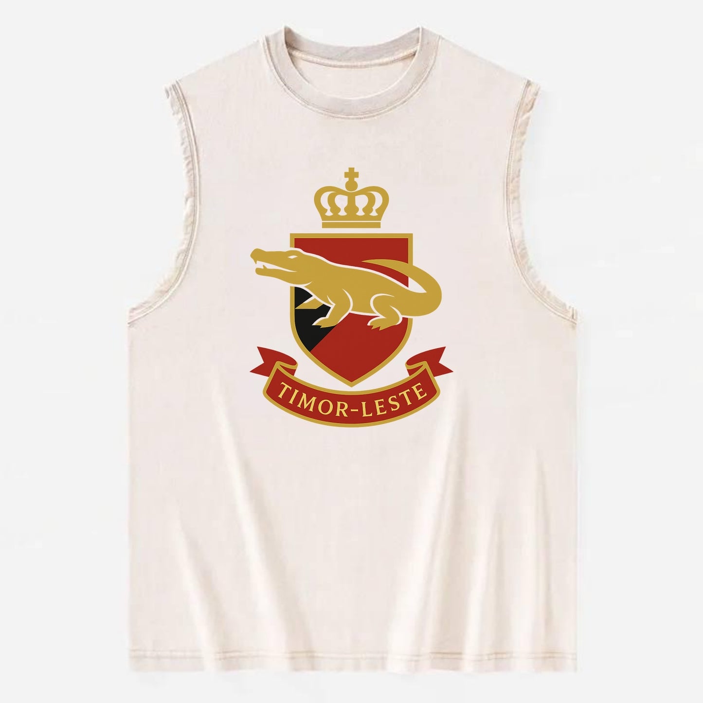 Timor-Leste Royal Logo  - Vintage Washed Tank - Beige