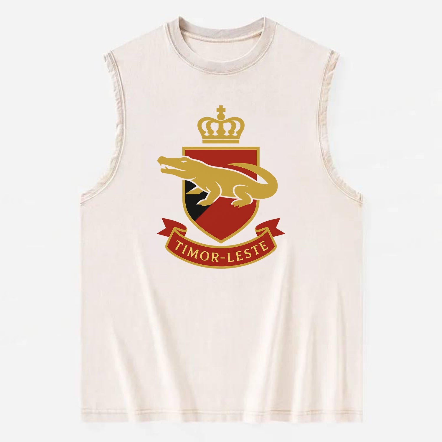 Timor-Leste Royal Logo  - Vintage Washed Tank - Beige