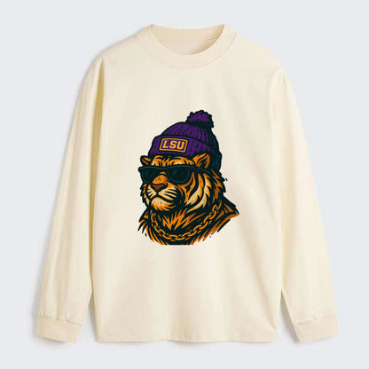 LSU Mike Tiger - Classic Long Sleeve Shirt - Beige