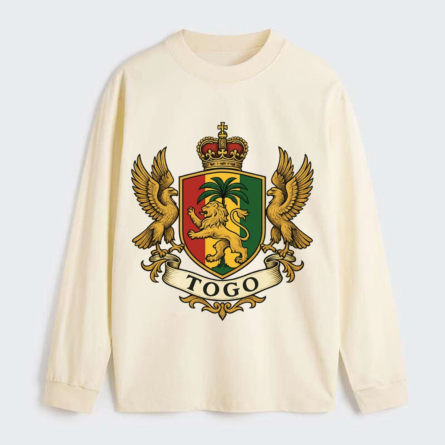 Togo Heritage Badge  - Classic Long Sleeve Shirt - Beige