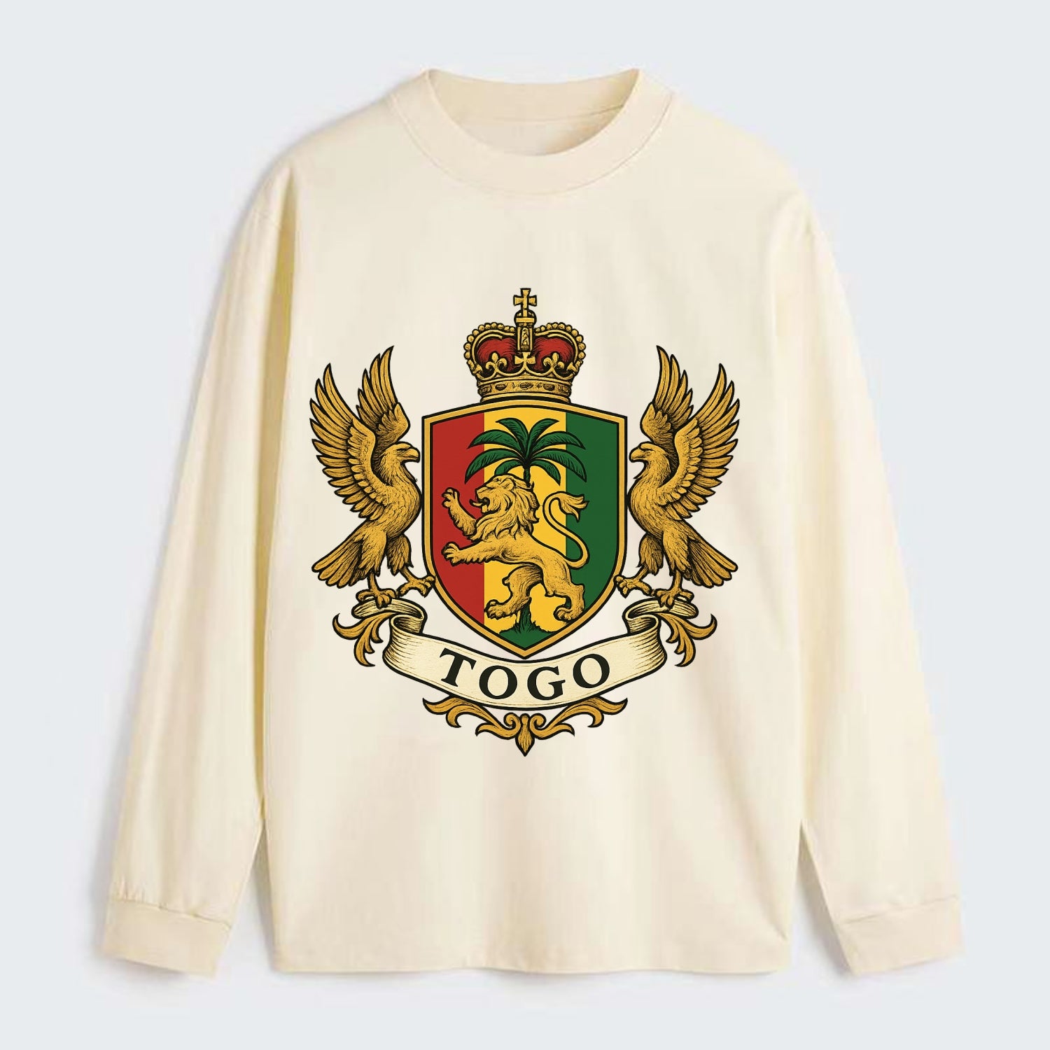 Togo Heritage Badge  - Classic Long Sleeve Shirt - Beige