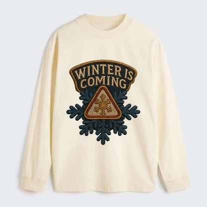 Winter Is Coming  - Classic Long Sleeve Shirt - Beige
