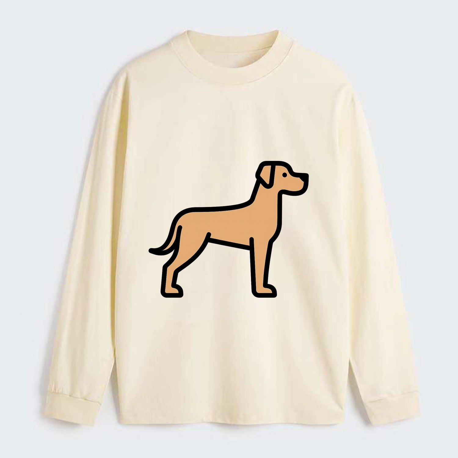 Great Dane - Fawn colored flat side profile - Classic Long Sleeve Shirt - Beige