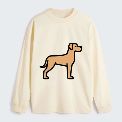 Great Dane - Fawn colored flat side profile - Classic Long Sleeve Shirt - Beige