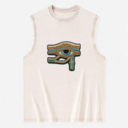 Eye of Horus - Vintage Washed Tank - Beige