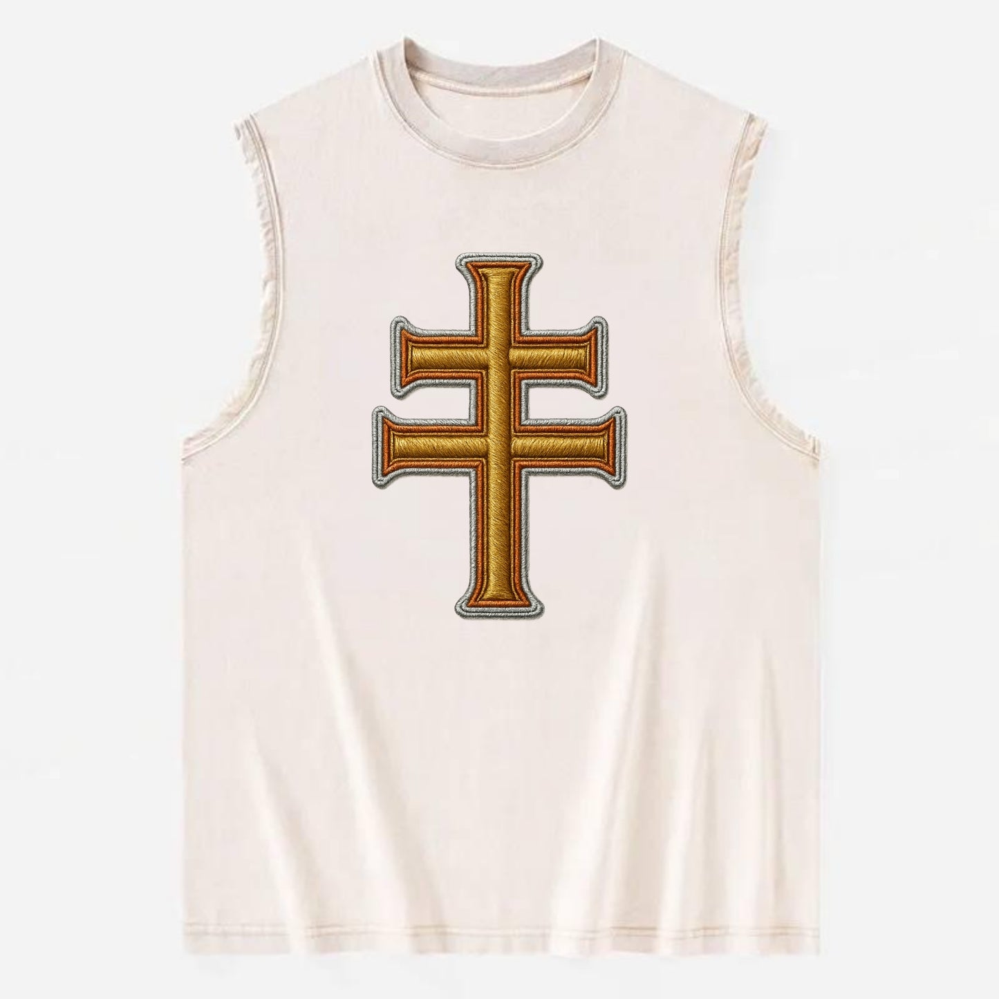 Patriarchal Cross - Vintage Washed Tank - Beige