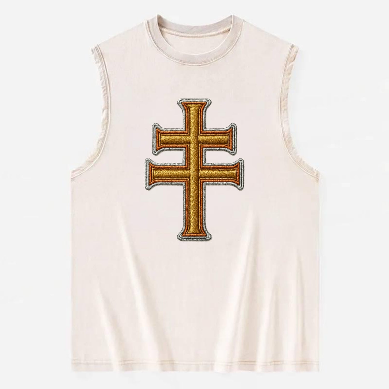Patriarchal Cross - Vintage Washed Tank - Beige