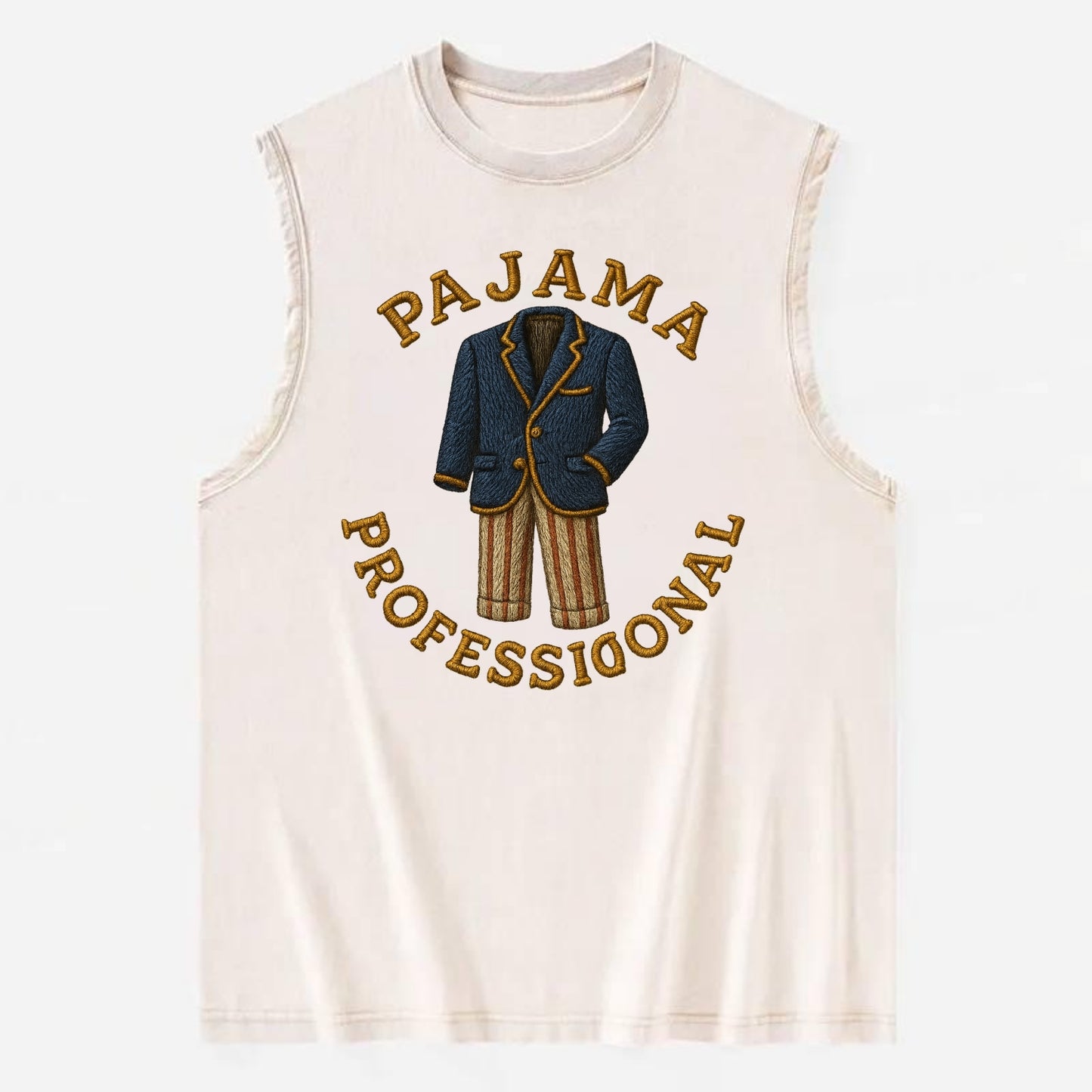 Pajama Professional  - Vintage Washed Tank - Beige