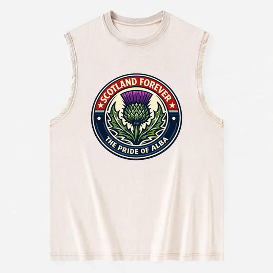 Highland Heritage Emblem - Vintage Washed Tank - Beige