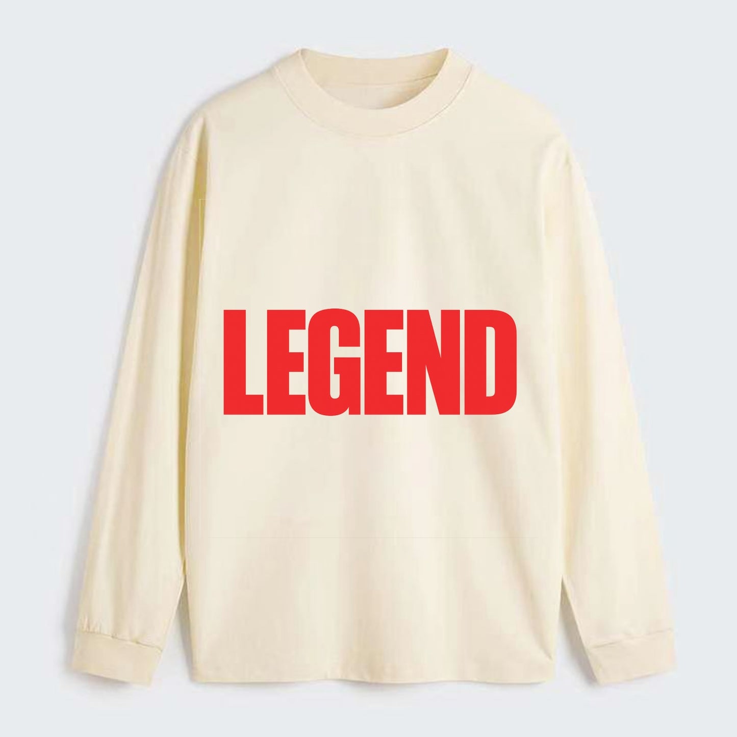 Bold typography design - "LEGEND" - remarkable person, iconic status - Classic Long Sleeve Shirt - Beige