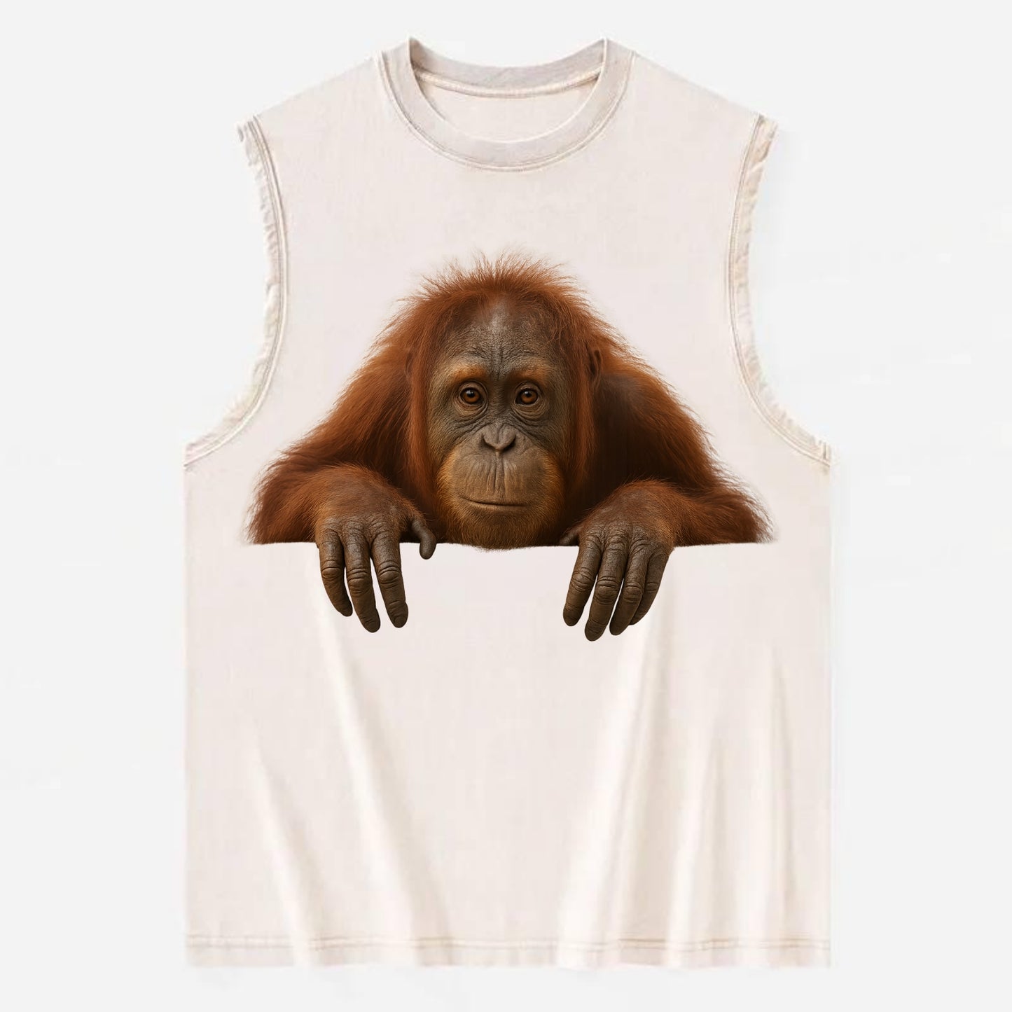 Orangutan  - Vintage Washed Tank - Beige