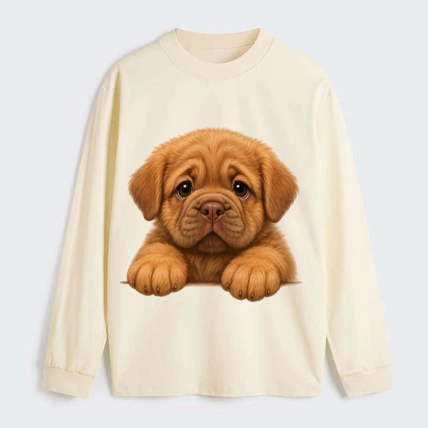 Neapolitan Mastiff  - Classic Long Sleeve Shirt - Beige