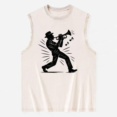 New Orleans jazz musician street corner - Vintage Washed Tank
