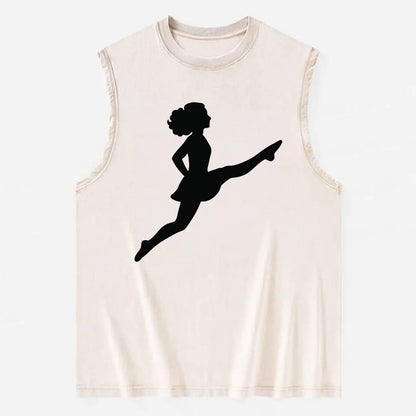 Irish step dancer Riverdance leap - Vintage Washed Tank - Beige