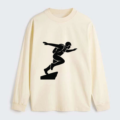 Base jumper launching off - Classic Long Sleeve Shirt - Beige
