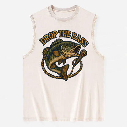 Drop The Bass  - Vintage Washed Tank - Beige