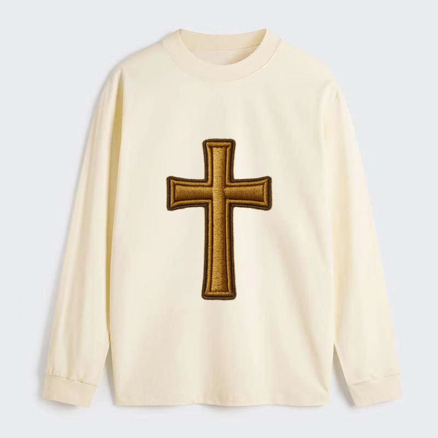 Latin Cross - Classic Long Sleeve Shirt - Beige