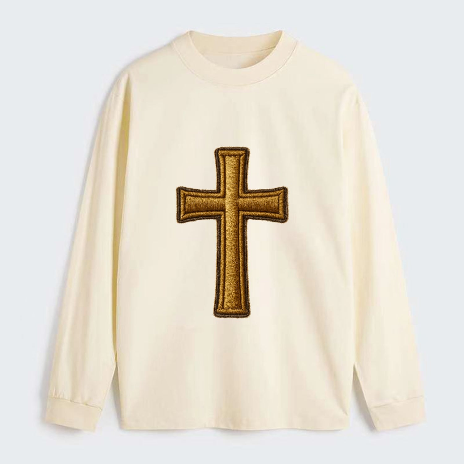 Latin Cross - Classic Long Sleeve Shirt - Beige