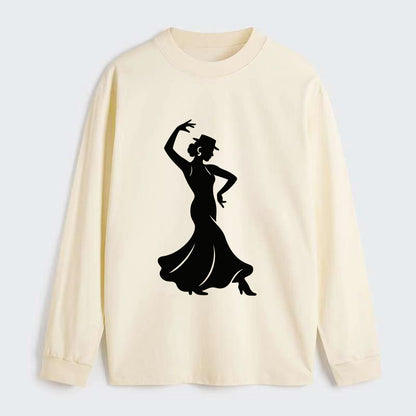 Flamenco dancer passionate stance - Classic Long Sleeve Shirt - Beige