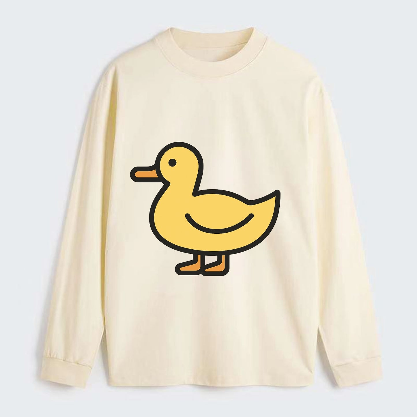Duck - Yellow mallard flat side profile - Classic Long Sleeve Shirt - Beige