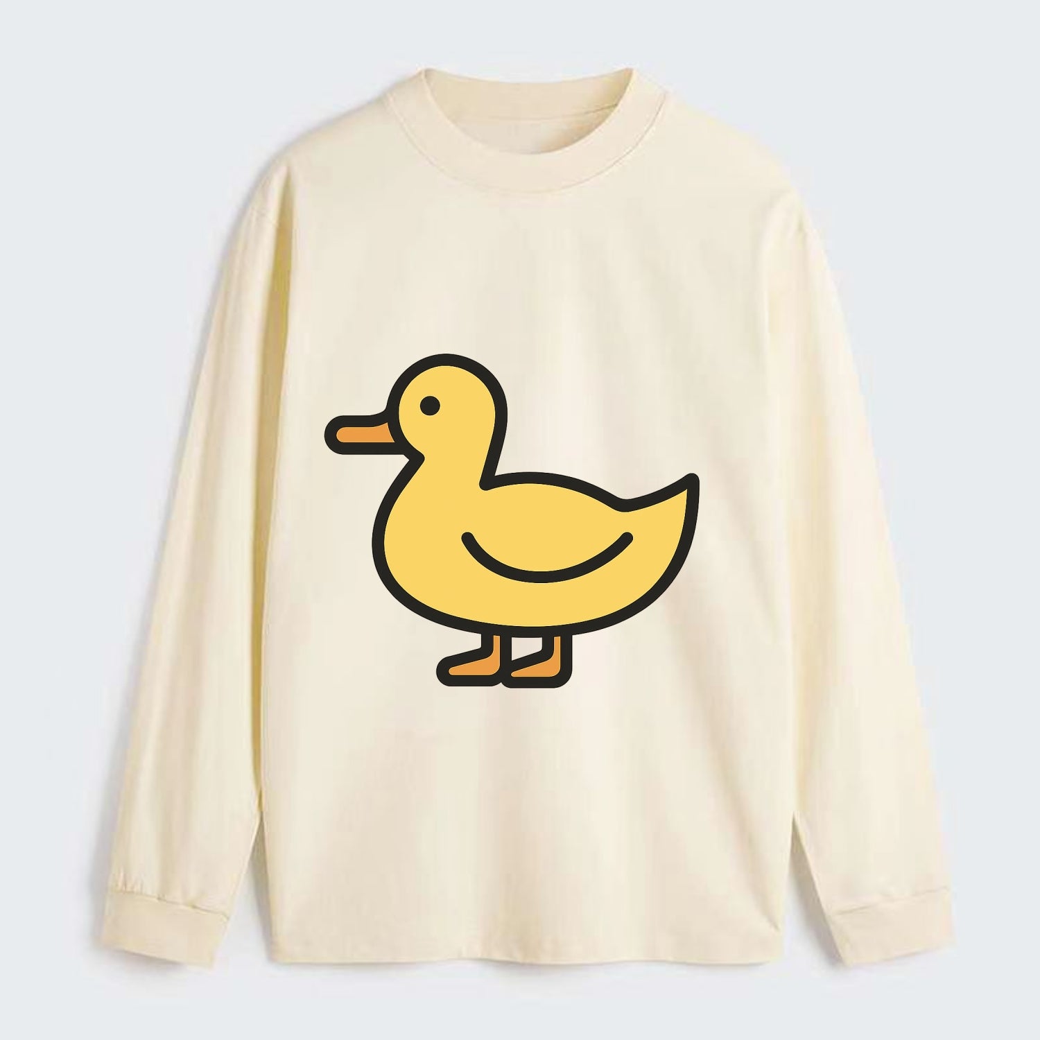 Duck - Yellow mallard flat side profile - Classic Long Sleeve Shirt - Beige