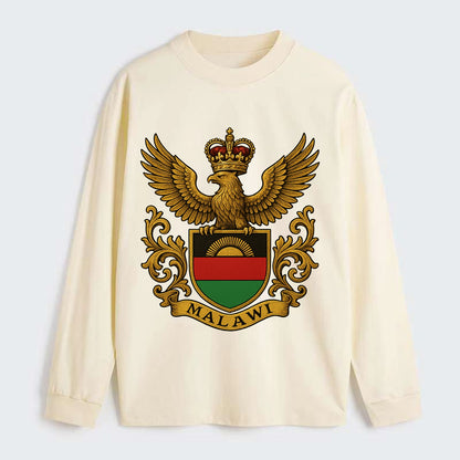 Malawi Royal Logo  - Classic Long Sleeve Shirt - Beige