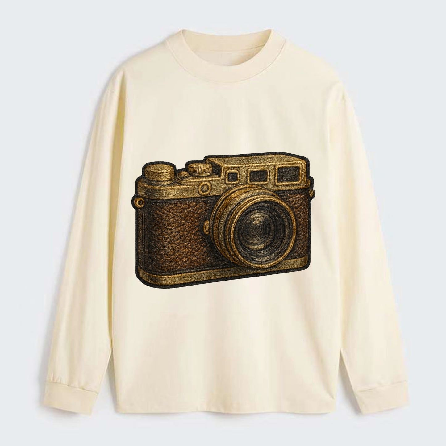 Film Camera  - Classic Long Sleeve Shirt - Beige