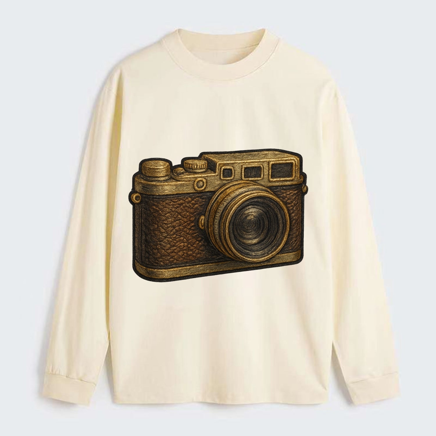 Film Camera  - Classic Long Sleeve Shirt - Beige
