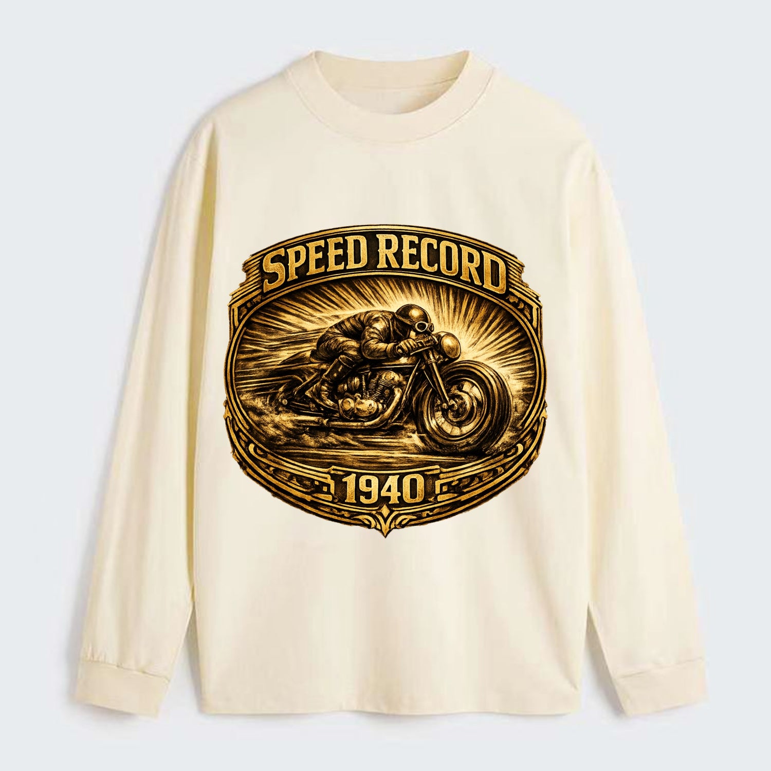 Speed Record Racer - Classic Long Sleeve Shirt - Beige