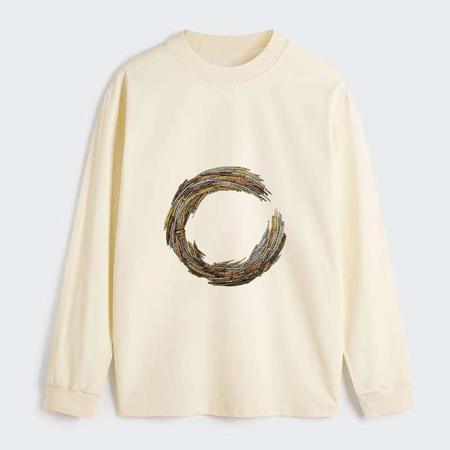 Enso Circle - Classic Long Sleeve Shirt - Beige