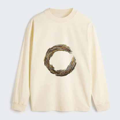 Enso Circle - Classic Long Sleeve Shirt - Beige