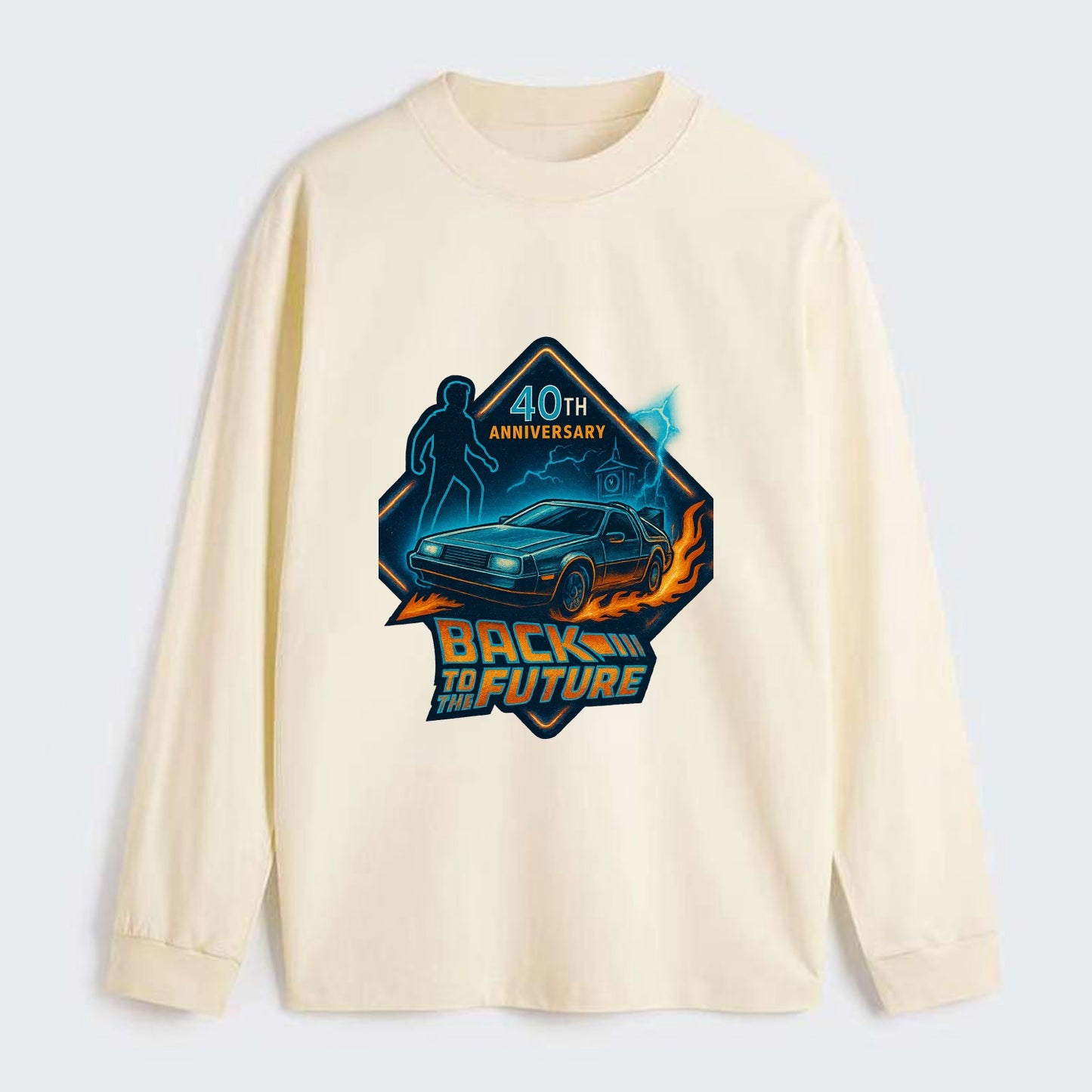 Back To The Future 40th Anniversary 2 - Classic Long Sleeve Shirt - Beige