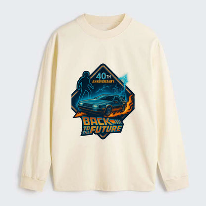 Back To The Future 40th Anniversary 2 - Classic Long Sleeve Shirt - Beige