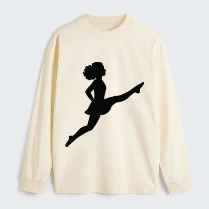 Irish step dancer Riverdance leap - Classic Long Sleeve Shirt - Beige