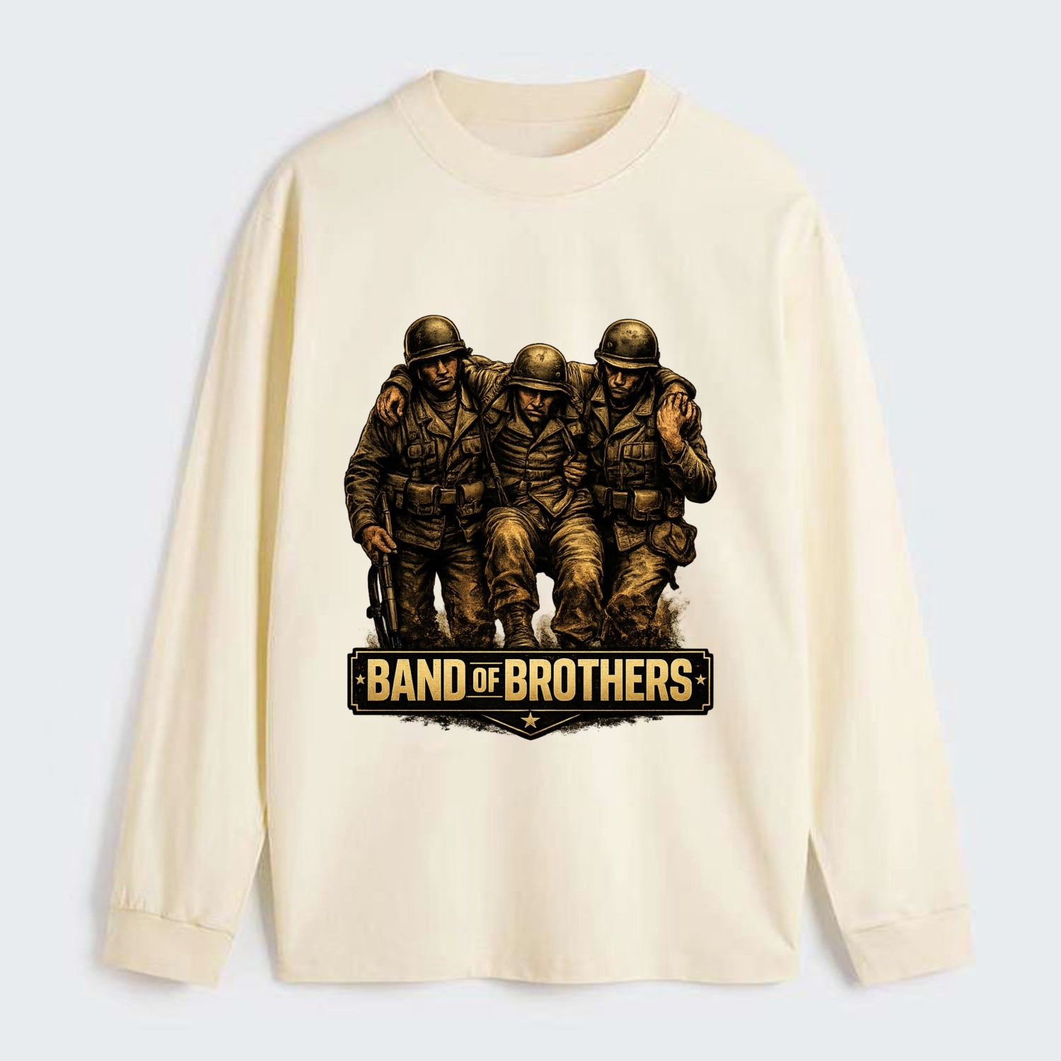 Band Of Brothers - Classic Long Sleeve Shirt - Beige