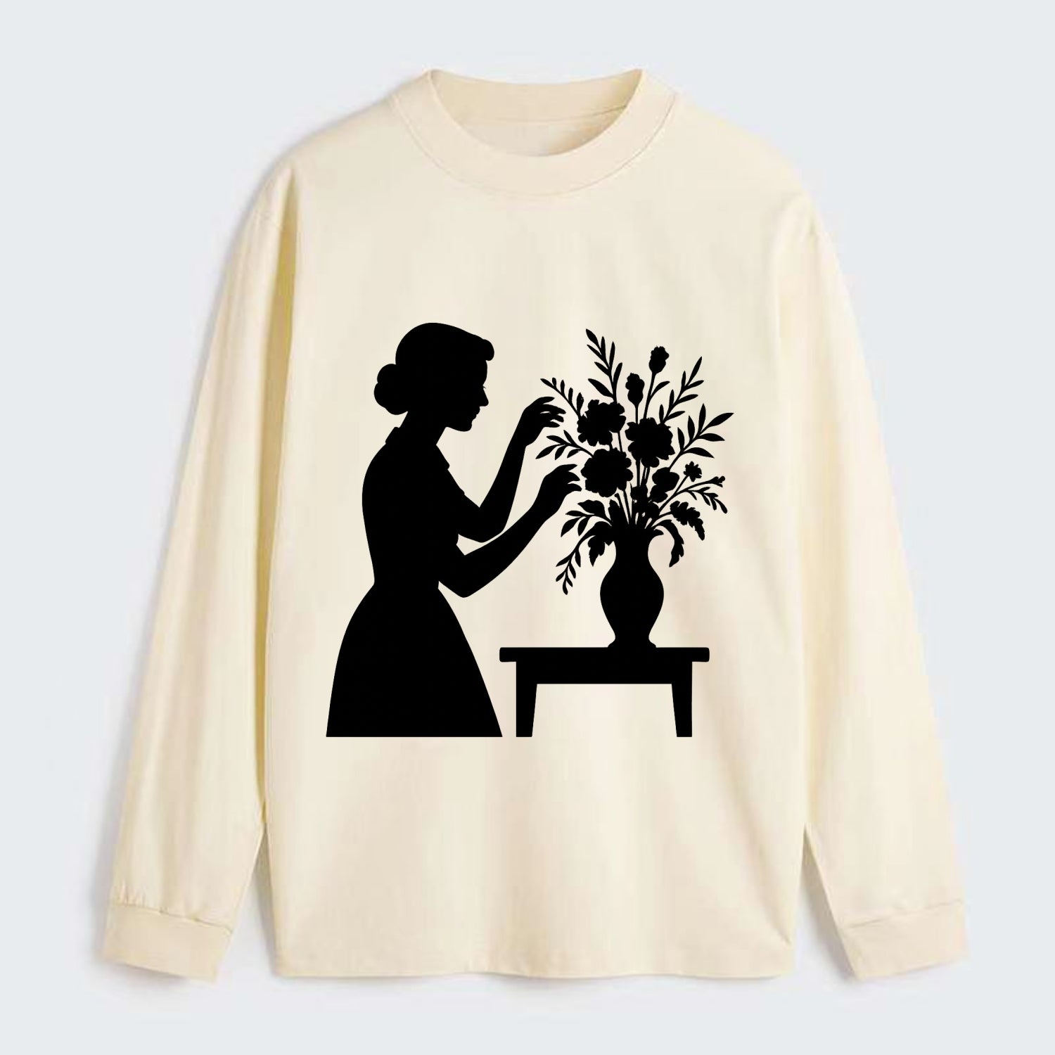 Florist arranging dramatic bouquet - Classic Long Sleeve Shirt - Beige