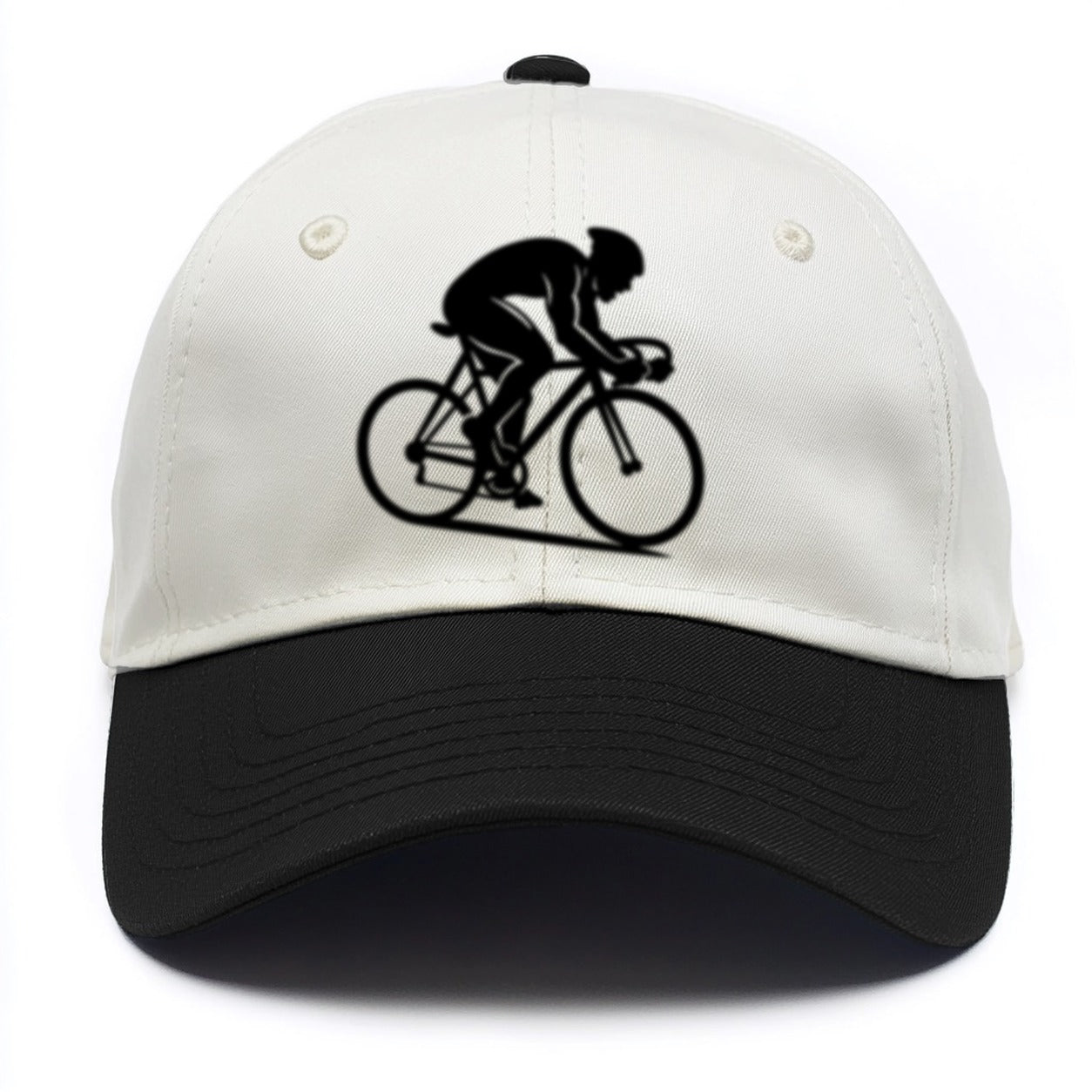 Sprint cyclist racing stance - Two Tone Cap - Black